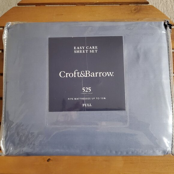 FULL Croft & Barrow 525 Thread Count Sheets - 4 Piece Set - Picture 1 of 5